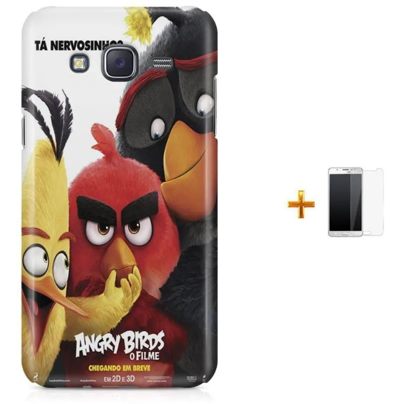Kit Capa Galaxy J7 2016 Angry Birds + Pel (BD01)
