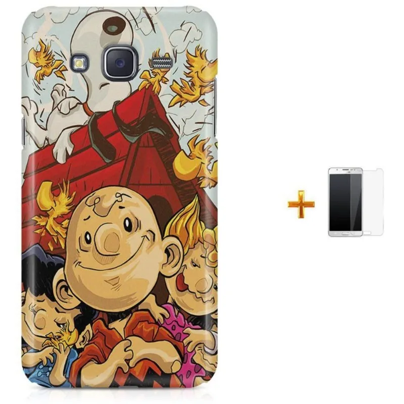 Kit Capa Galaxy J7 2016 Charlie Brown Snoopy + Pel (BD01)