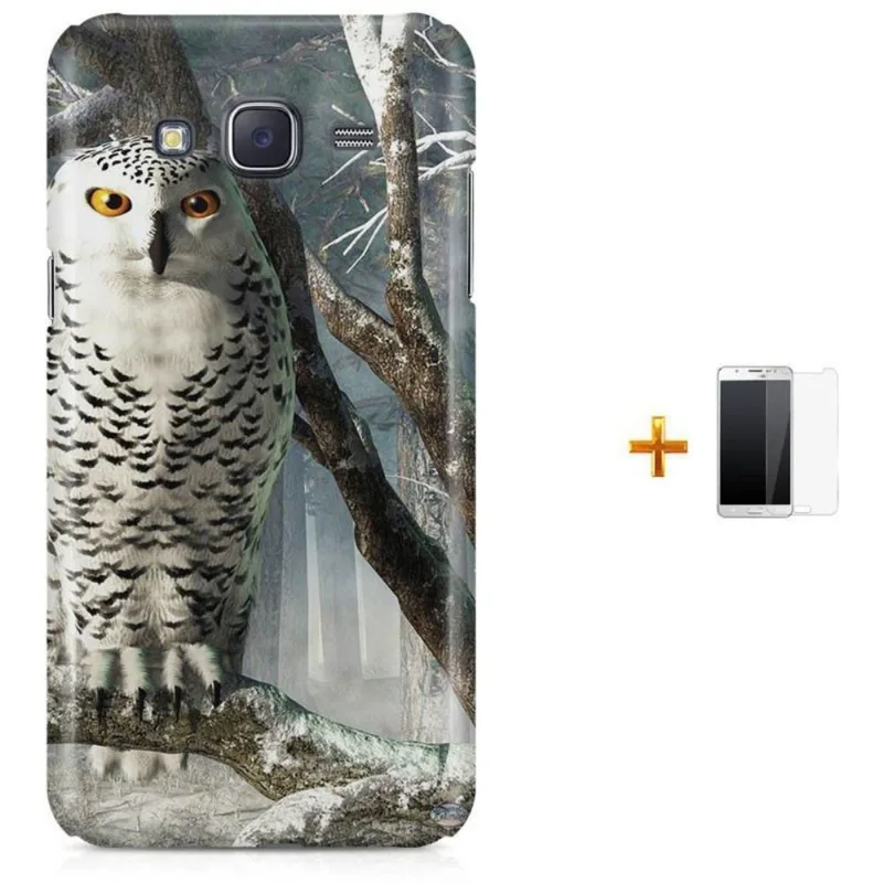 Kit Capa Galaxy J7 2016 Coruja + Pel (BD02)