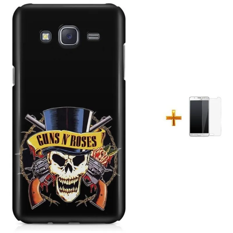 Kit Capa Galaxy J7 2016 Guns n' Roses + Pel (BD02)