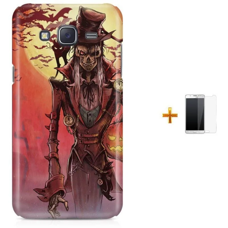 Kit Capa Galaxy J7 2016 Halloween + Pel (BD02)