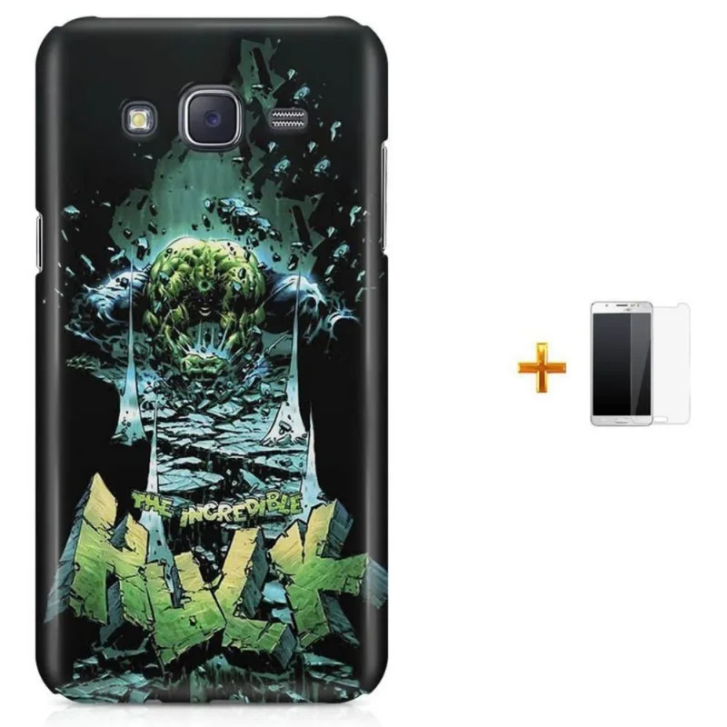 Kit Capa Galaxy J7 2016 Hulk Vingadores Avengers + Pel