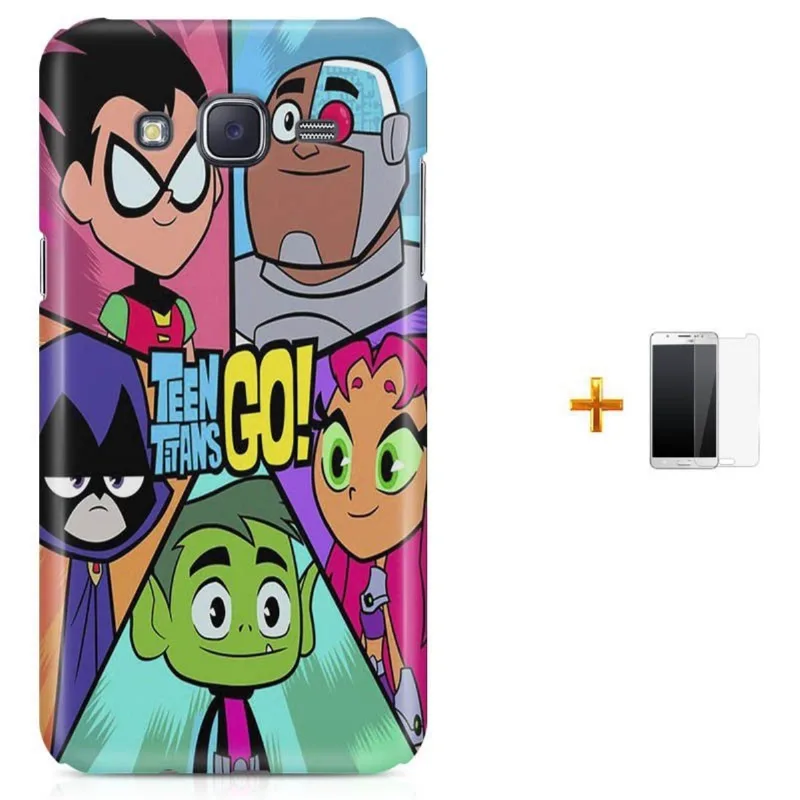 Kit Capa Galaxy J7 2016 Jovens Titans Ação TeenTitans + Pel