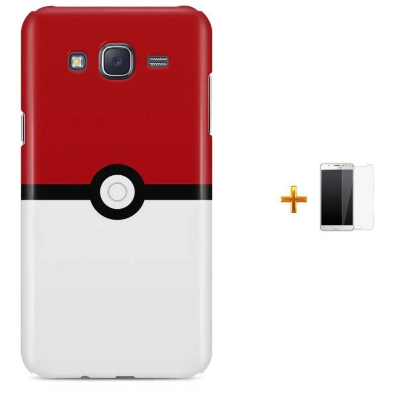 Kit Capa Galaxy J7 2016 Pokemon Go Pokebola Pokeball + Pel