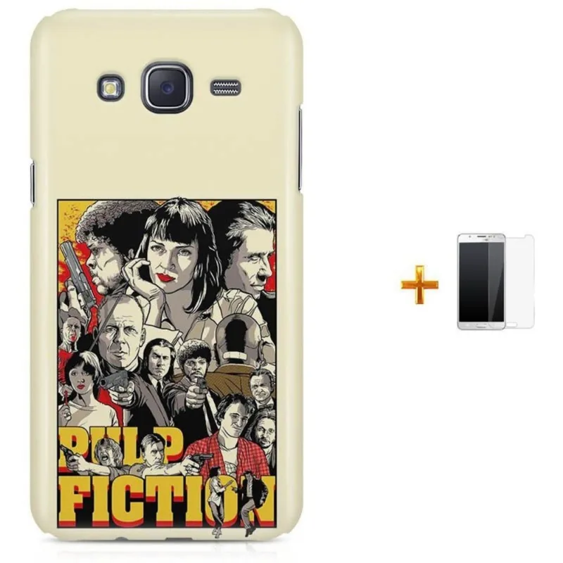 Kit Capa Galaxy J7 2016 Pulp Fiction + Pel (BD01)