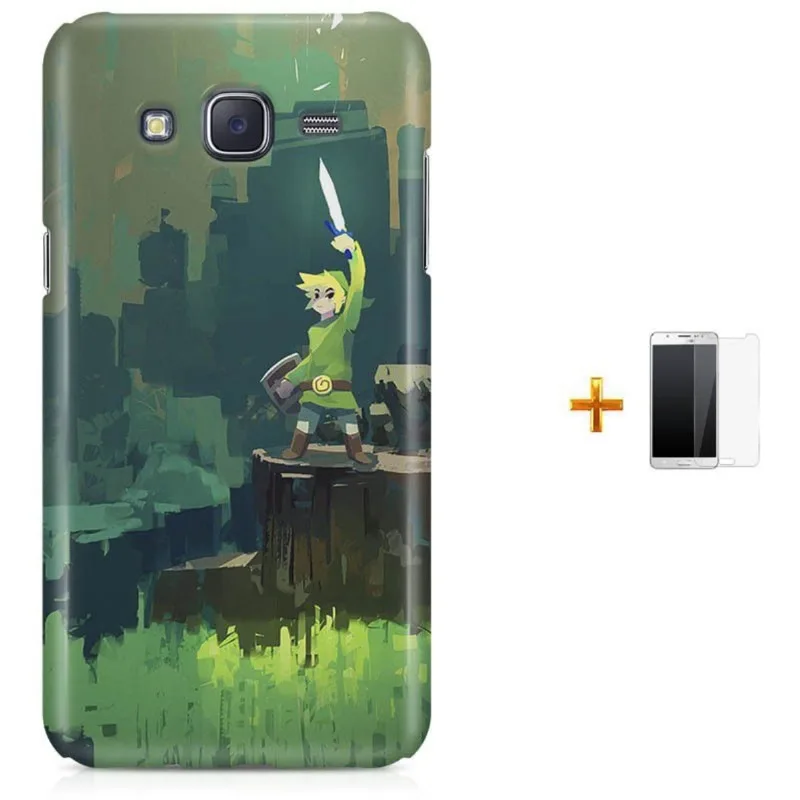 Kit Capa Galaxy J7 2016 Zelda Link Ocarina + Pel (BD01)