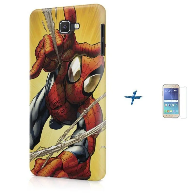Kit Capa Galaxy J7 Prime Homem Aranha Spider-Man + Pel