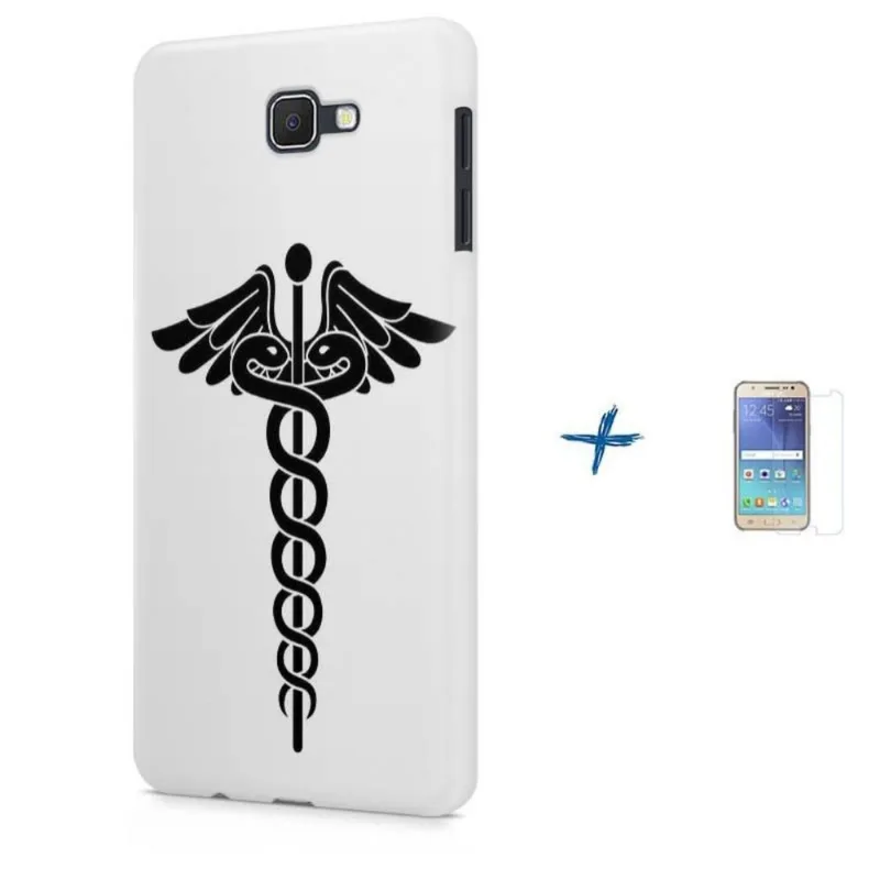 Kit Capa Galaxy J7 Prime Simbolo de Medicina + Pel (BD01)