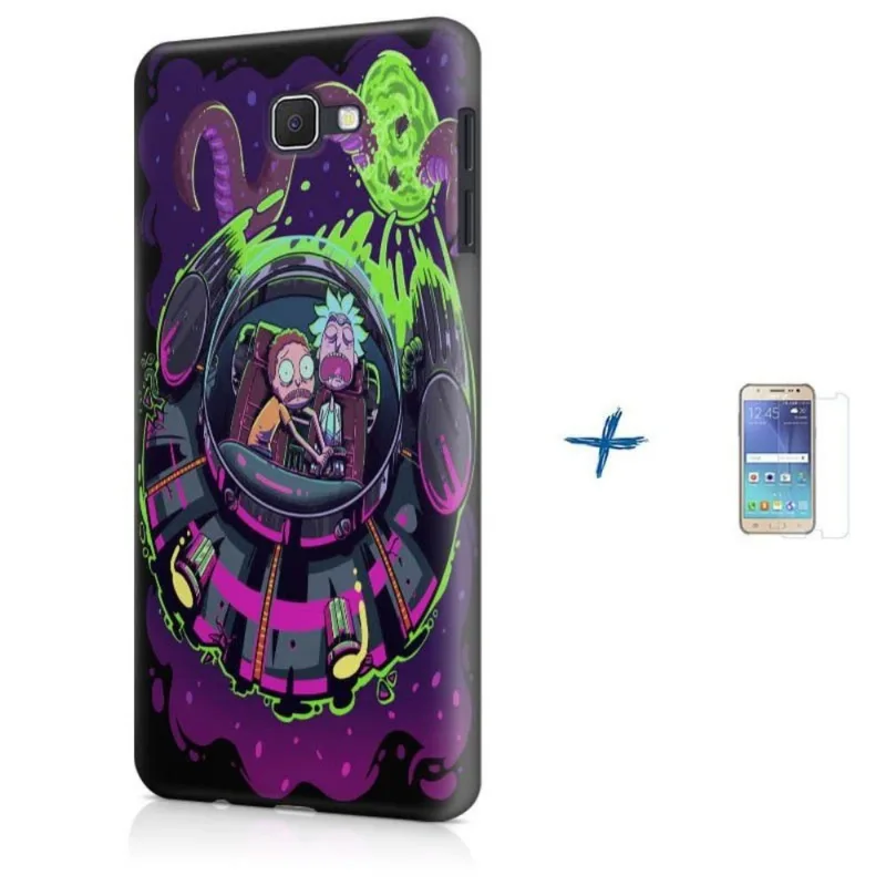 Kit Capa Galaxy J7 Prime Rick And Morty + Pel (BD01)