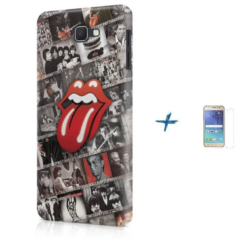 Kit Capa Galaxy J7 Prime Rolling Stones + Pel (BD01)