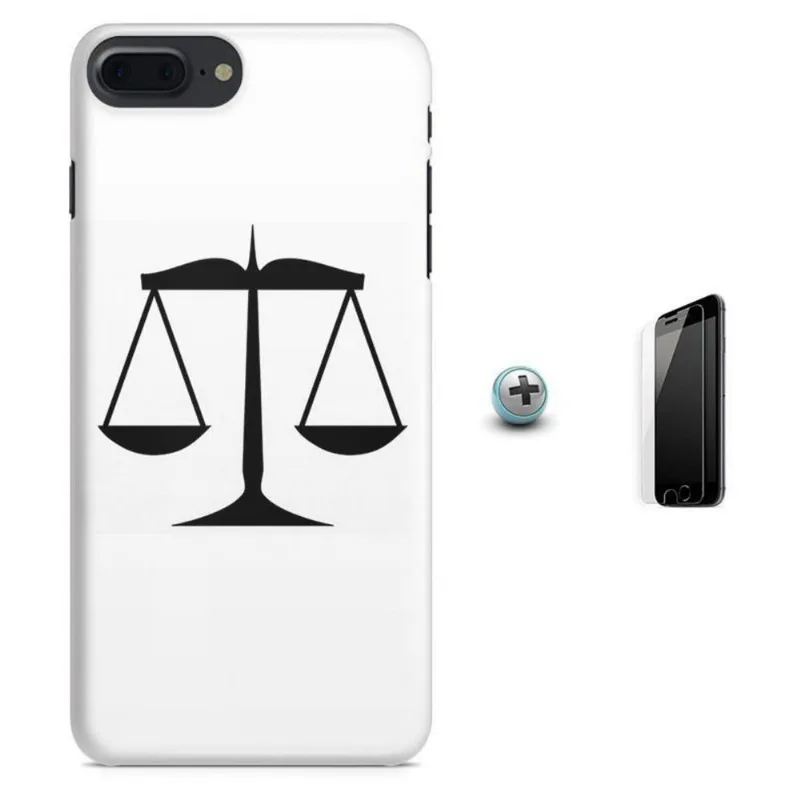 Kit Capa iPhone 7 Plus - Simbolo do Direito + Pel Vidro BD1