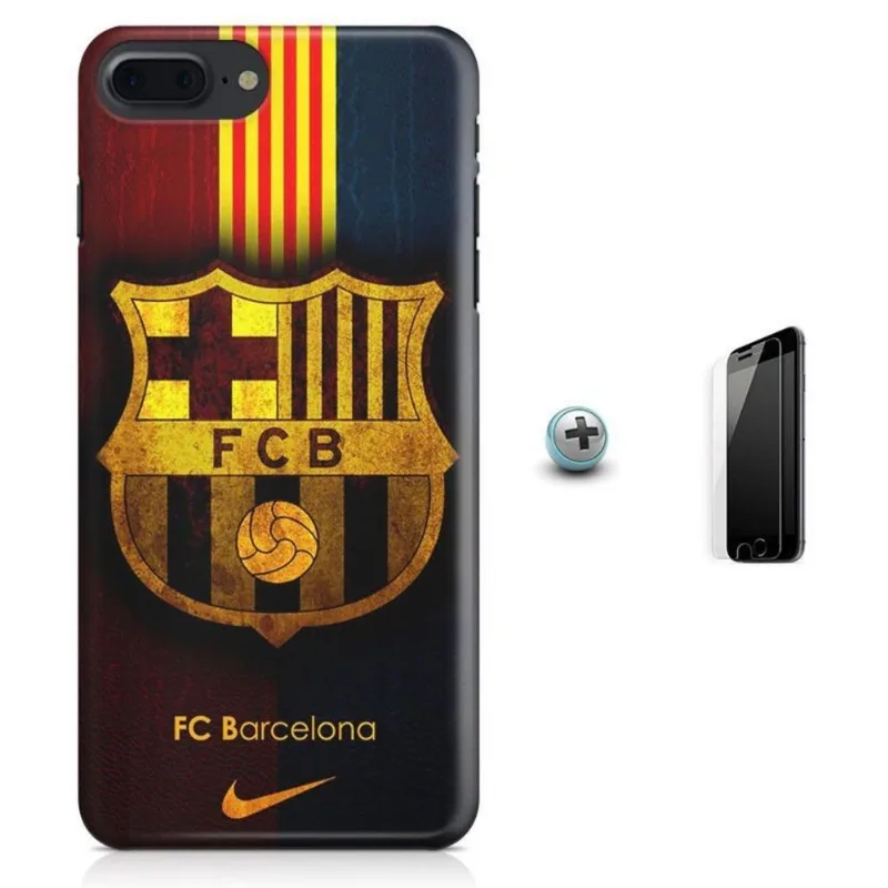 Kit Capa iPhone 7 Plus - Barcelona + Pel Vidro BD1