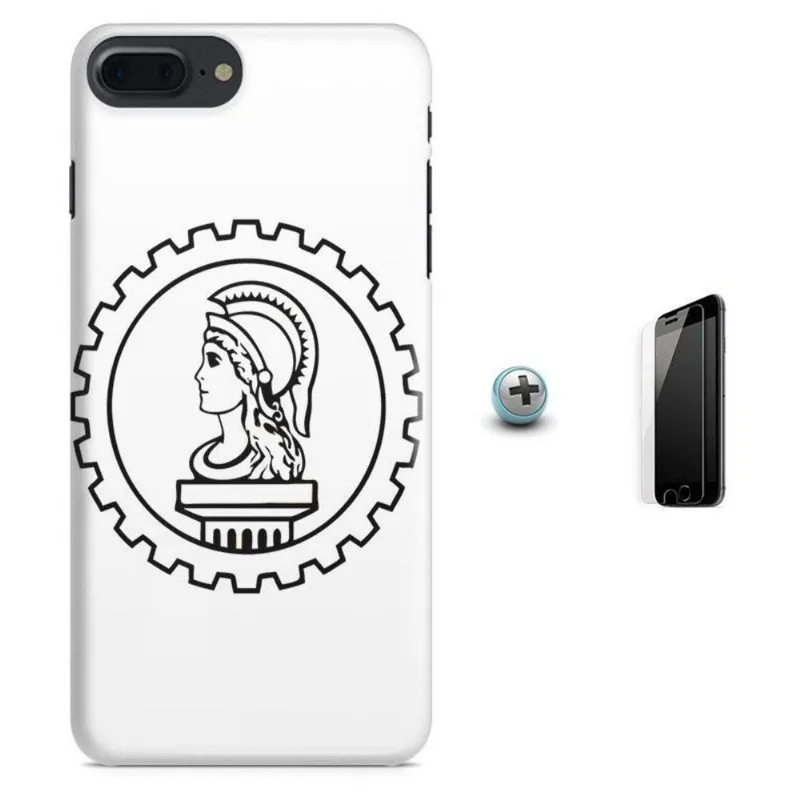 Kit Capa iPhone 7 Plus Simbolo Engenharia Civil+Pel Vid BD1