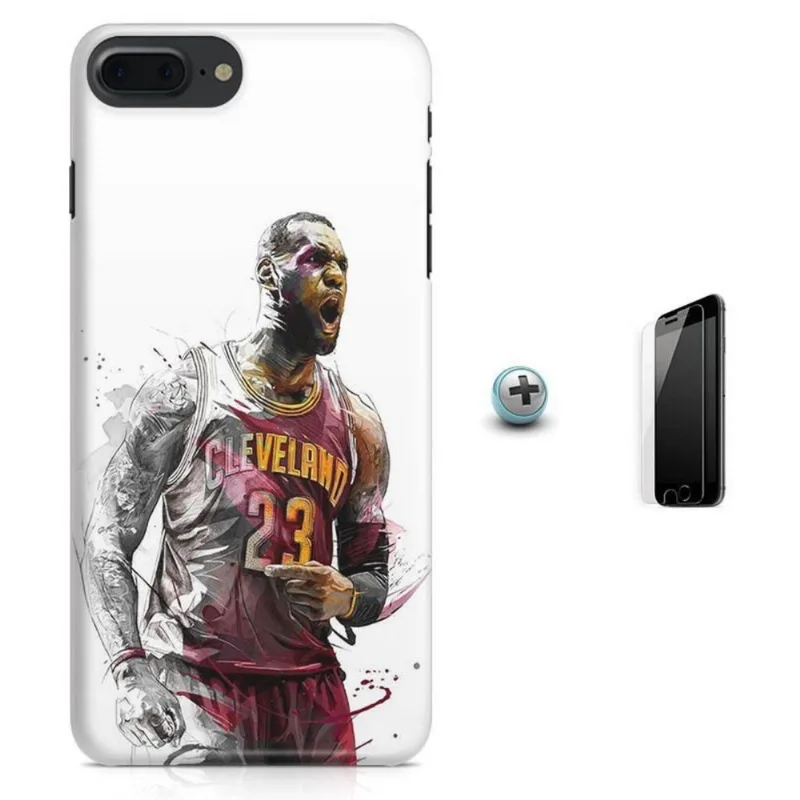 Kit Capa iPhone 7 Plus - Cleveland Cavaliers + Pel Vidro BD1