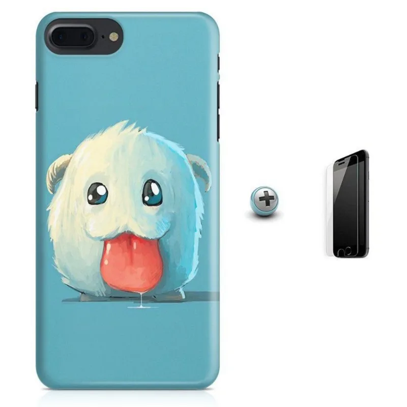 Kit Capa iPhone 7 Plus - Poro League + Pel Vidro BD1