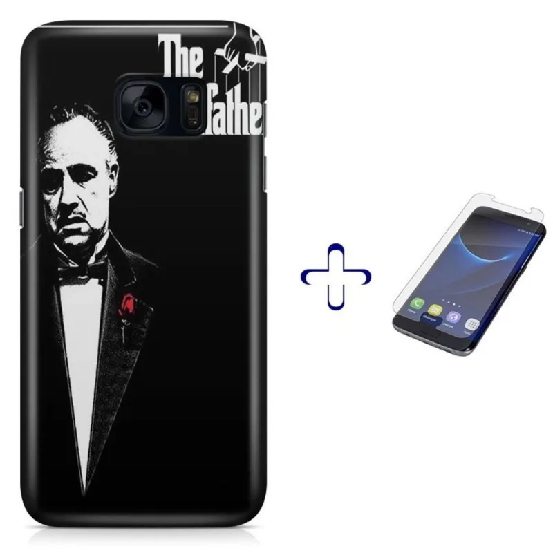 Kit Capa Galaxy S7 The Godfather+Pel.Vidro BD1