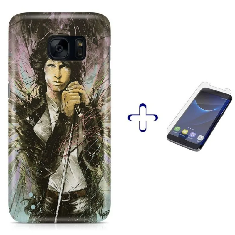 Kit Capa Galaxy S7 The Doors+Pel.Vidro BD1