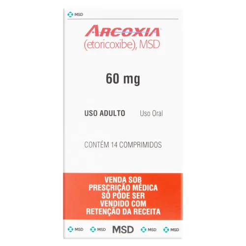 ARCOXIA 60MG MSD CAIXA 14 COMPRIMIDOS