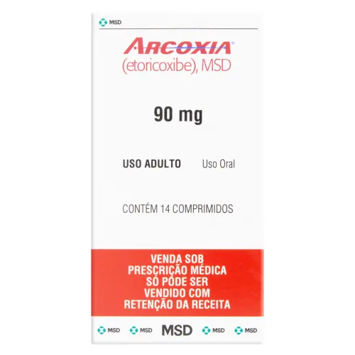 ARCOXIA 90MG MSD CAIXA 14 COMPRIMIDOS - Arcoxia