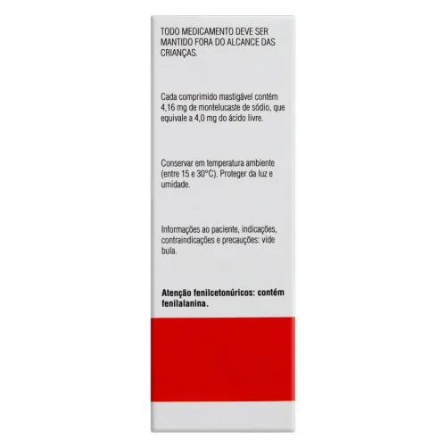 SINGULAIR 4MG CAIXA 30 COMP - MASTIG - Produtos Farmacêuticos