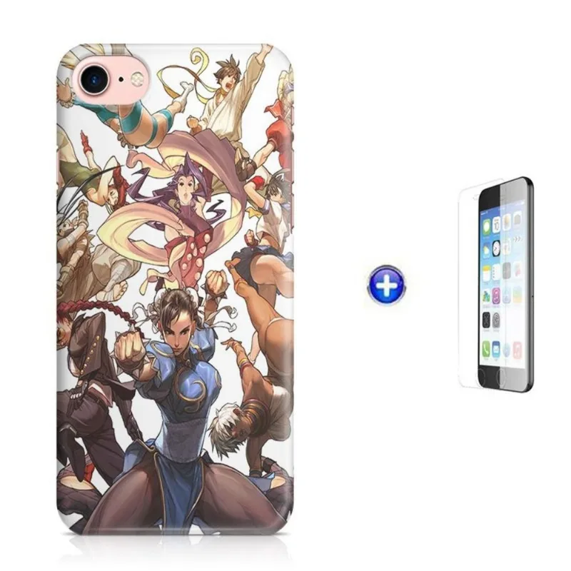Kit Capa iPhone 7 - 4,7' Street Fighter + Pel.Vidro BD2