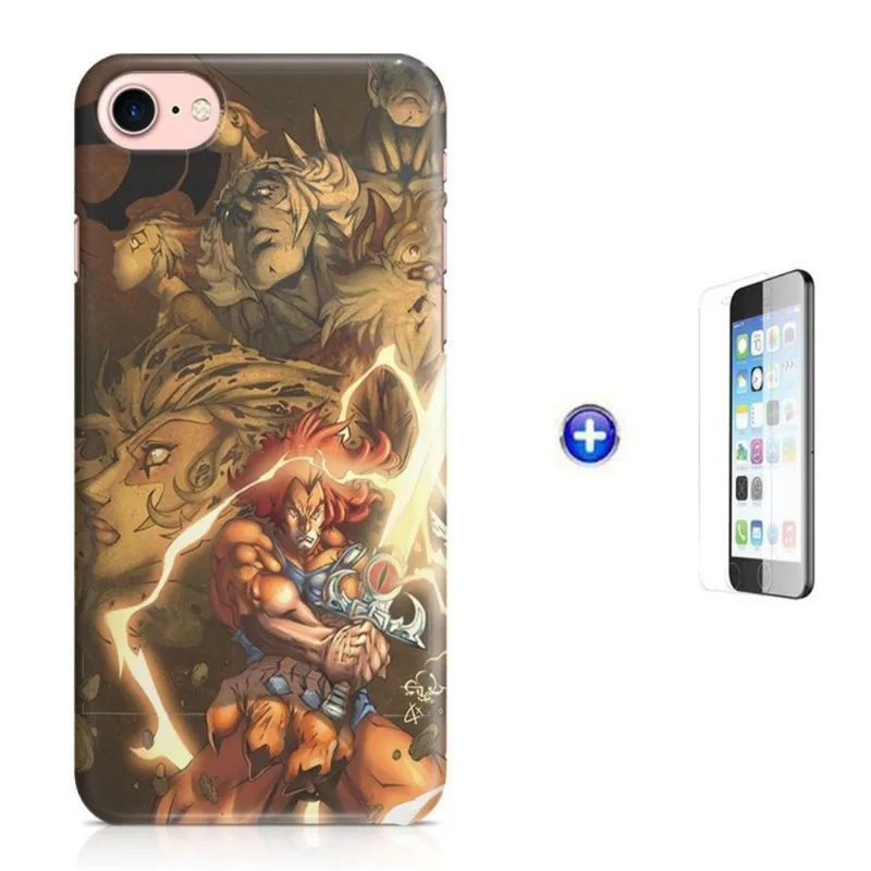 Kit Capa iPhone 7 - 4,7' Thundercats + Pel.Vidro BD1