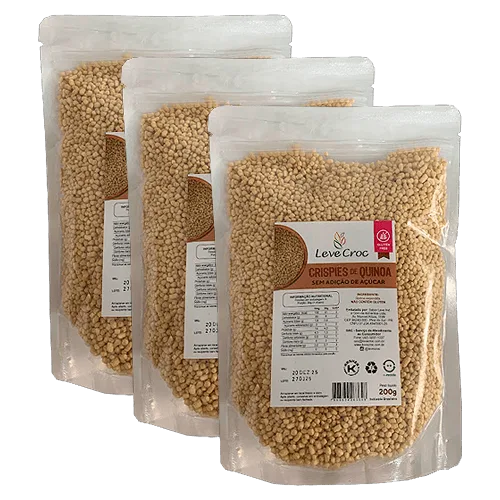 Kit 3x: Crispies De Quinoa Natural Sem Glúten Leve Croc 250g - Não Informado