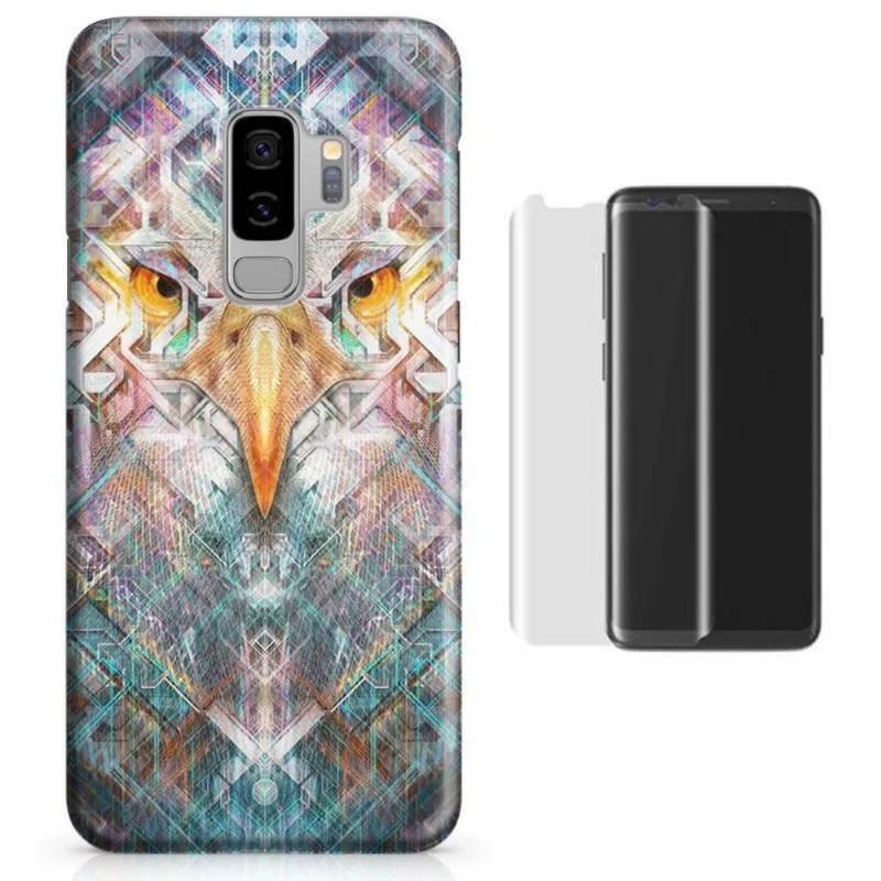 Kit Capa Galaxy S9 Plus Águia Eagle Eye+Pel.Vidro (BD01)