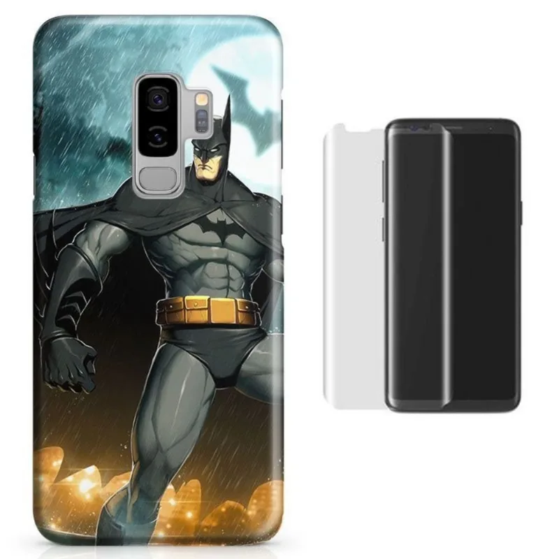 Kit Capa Galaxy S9 Plus Batman+Pel.Vidro (BD01)