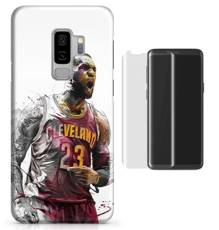 Kit Capa Galaxy S9 Plus Cleveland Cavaliers+Pel.Vidro (BD01)