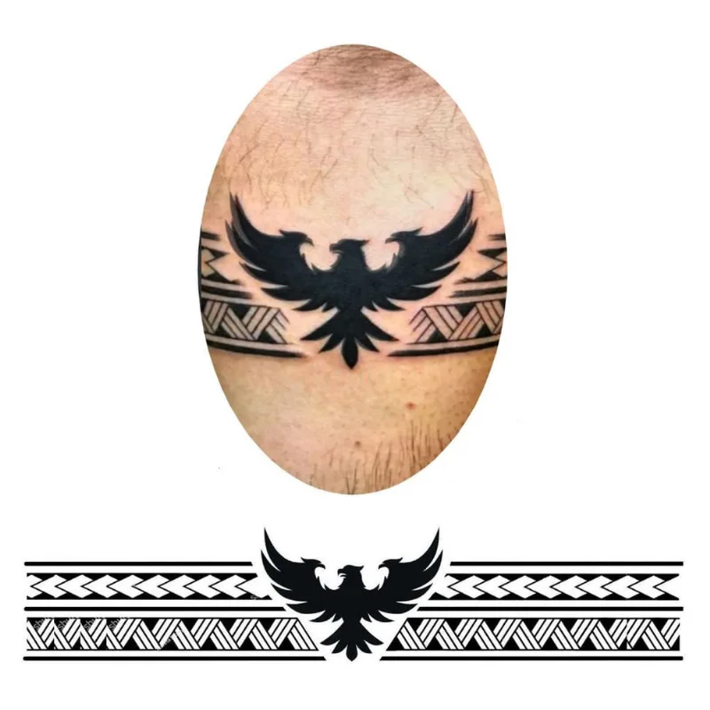 Tatuagem Temporária Faixa Falcão Moldelo