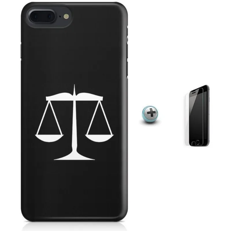 Kit Capa iPhone 8 Plus - Simbolo do Direito + Pel Vidro B30