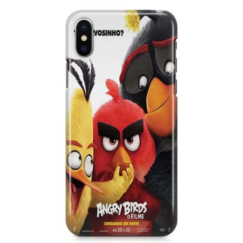 Kit Capa iPhone X - Angry Birds + Pel Vidro BD1