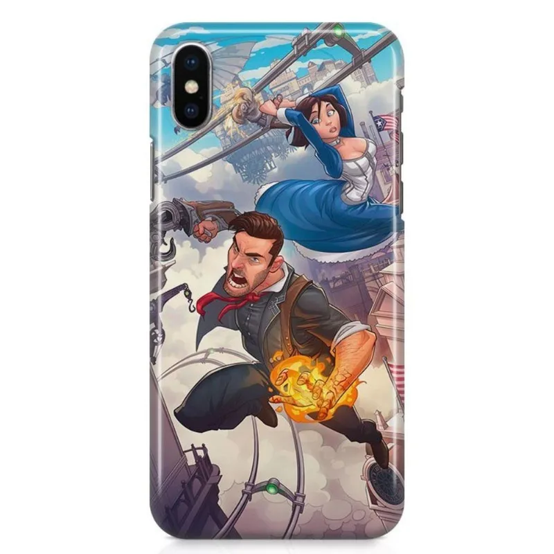 Kit Capa iPhone X - Bioshock Infinite + Pel Vidro BD1