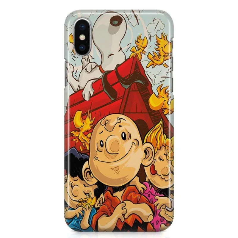 Kit Capa iPhone X - Charlie Brown Snoopy + Pel Vidro BD1