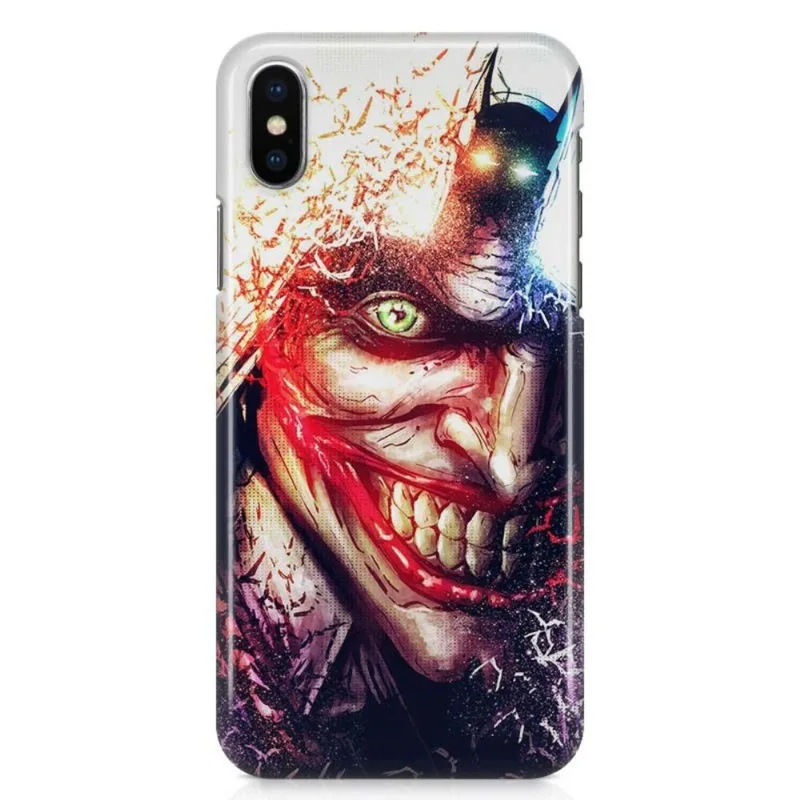 Kit Capa iPhone X - Coringa Batman + Pel Vidro BD1