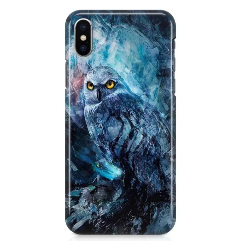 Kit Capa iPhone X - Coruja + Pel Vidro BD1