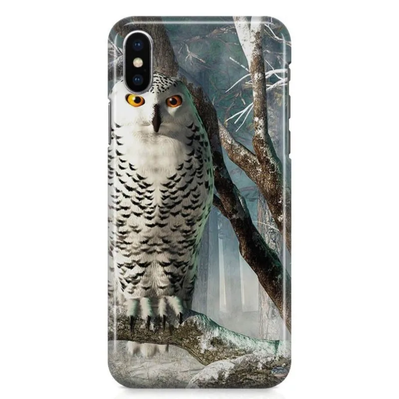 Kit Capa iPhone X - Coruja + Pel Vidro BD2