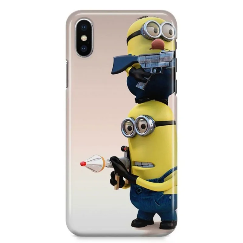 Kit Capa iPhone X - Minions + Pel Vidro BD1