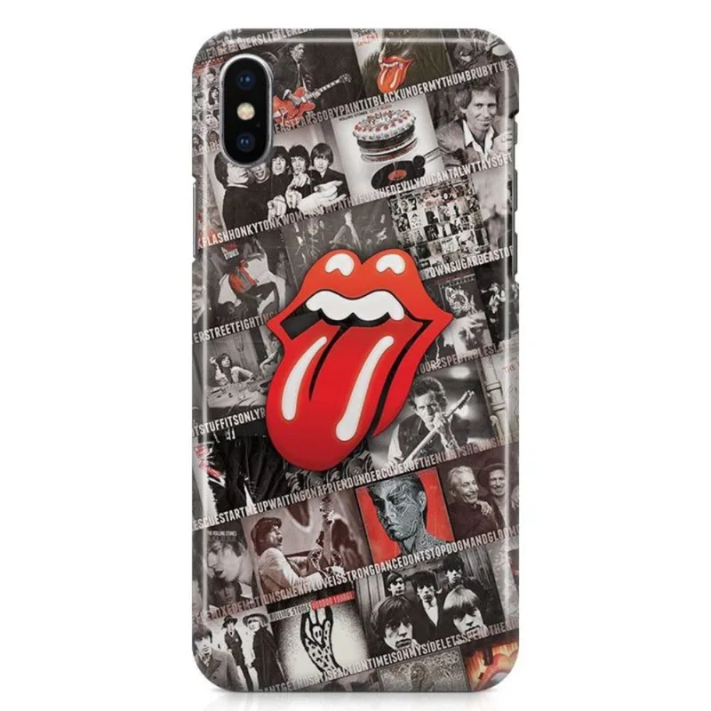 Kit Capa iPhone X - Rolling Stones + Pel Vidro BD1