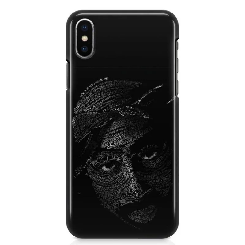 Kit Capa iPhone X - Tupac + Pel Vidro BD1