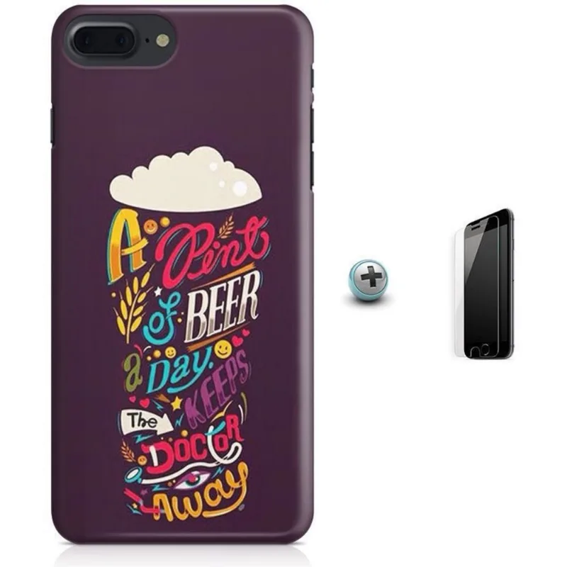 Kit Capa iPhone 7 Plus - Beer Cerveja + Pel Vidro B30
