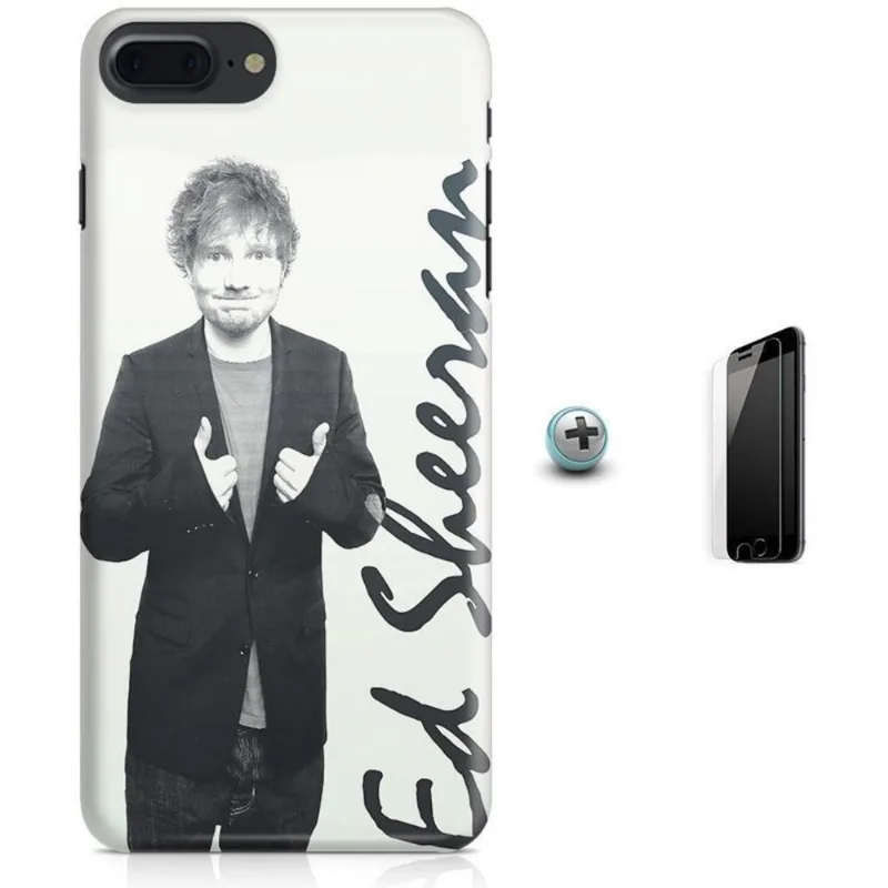 Kit Capa iPhone 7 Plus - Ed Sheeran + Pel Vidro B30