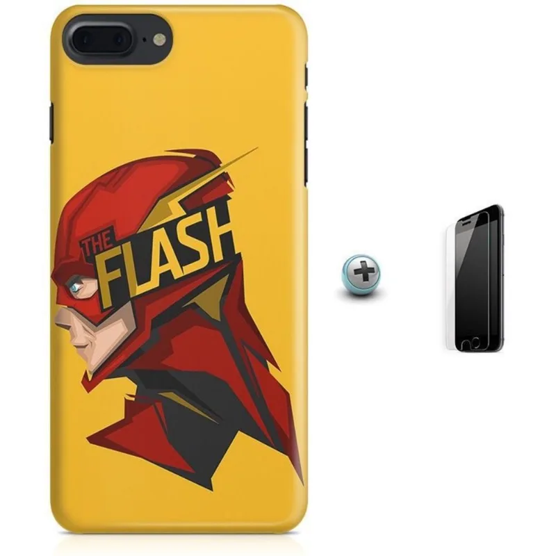 Kit Capa iPhone 7 Plus - The Flash + Pel Vidro B30