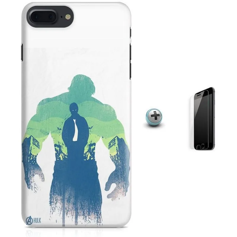 Kit Capa iPhone 7 Plus - Avengers Hulk + Pel Vidro B30