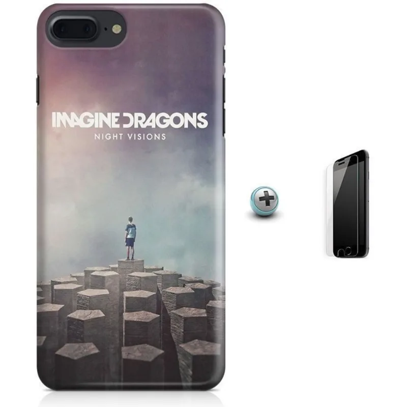 Kit Capa iPhone 7 Plus - Imagine Dragons + Pel Vidro B30