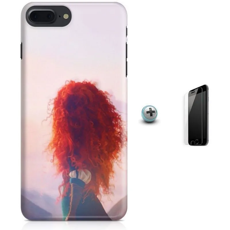 Kit Capa iPhone 7 Plus - Princesa Merida + Pel Vidro B30