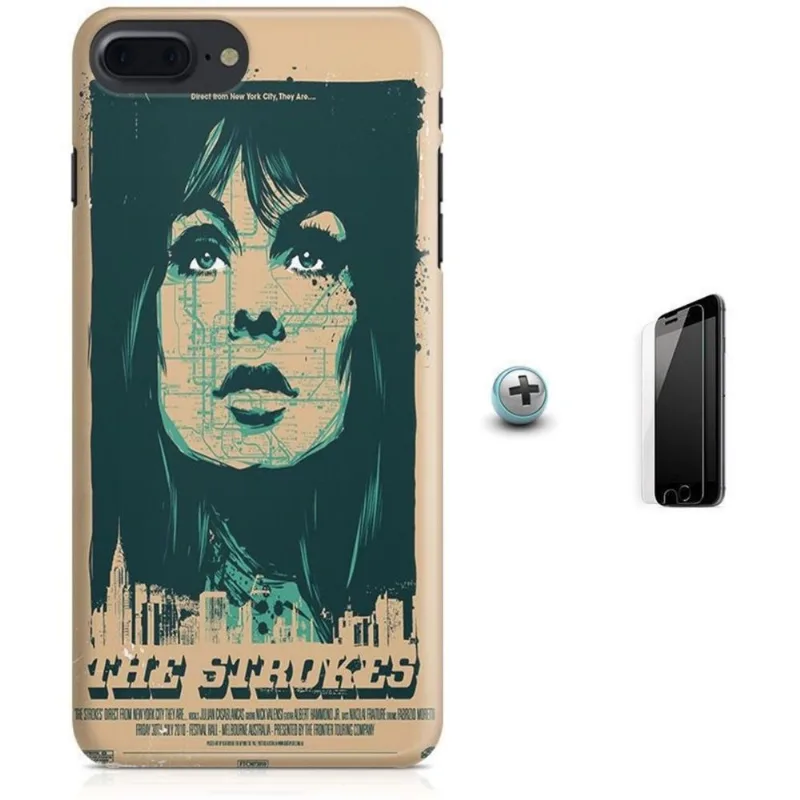 Kit Capa iPhone 7 Plus - The Strokes + Pel Vidro B30