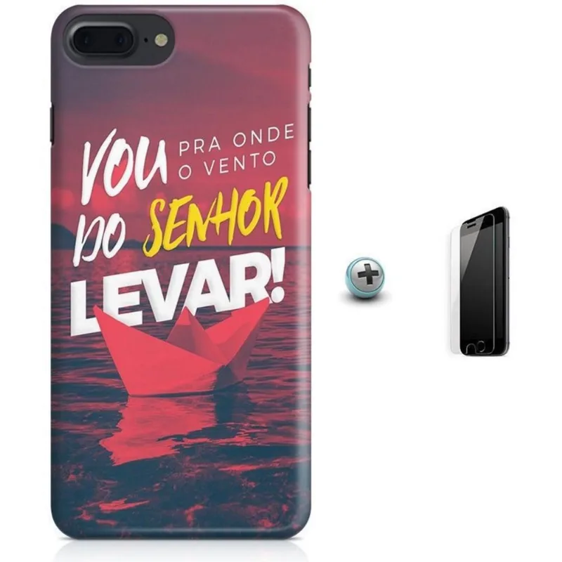 Kit Capa iPhone 7 Plus - Vento do Senhor + Pel Vidro B30