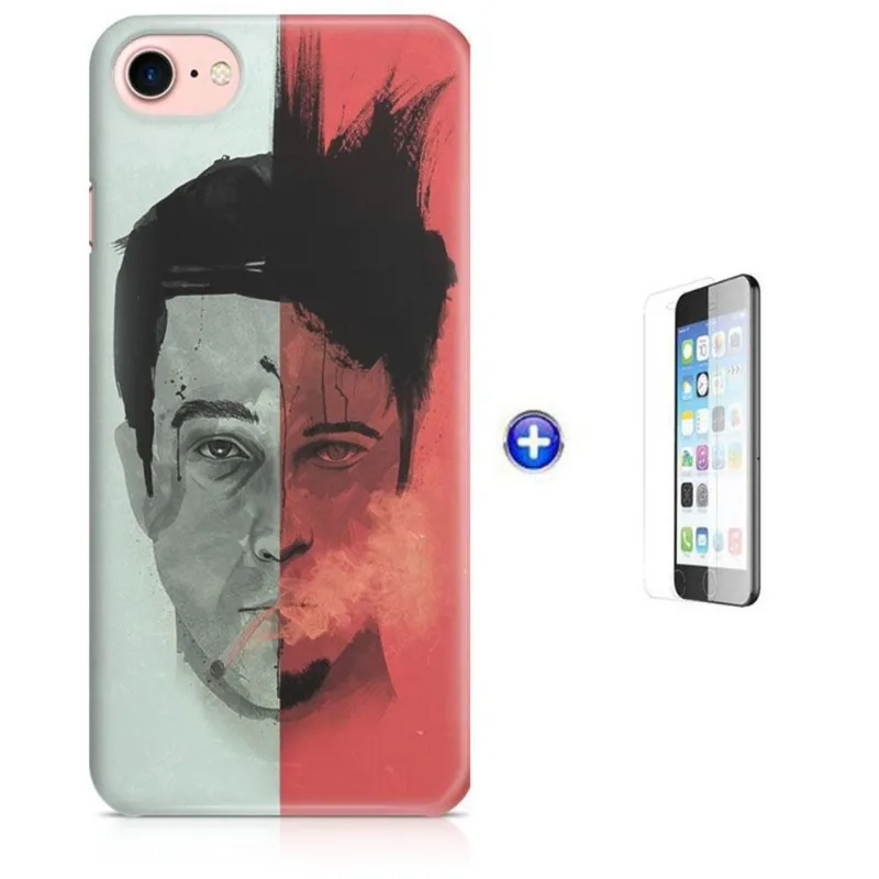 Kit Capa iPhone 7 - 4,7' Clube da Luta + Pel Vidro (BD30)
